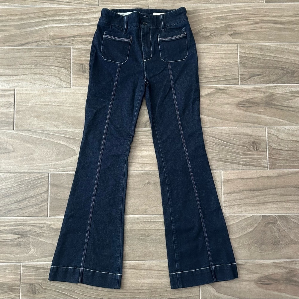 Pilcro and the Letterpress Blue Flare Jeans